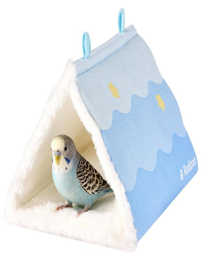 7.8*5.5 in Winter Bird Nest House -Cabin-Style Hanging Hammock Bird Cage Plush and Fluffy Bird Hideaway Bed Soft and Comfortable Suitable for Parrots, Budgies, Long-Tailed Parrots, and Small Birds