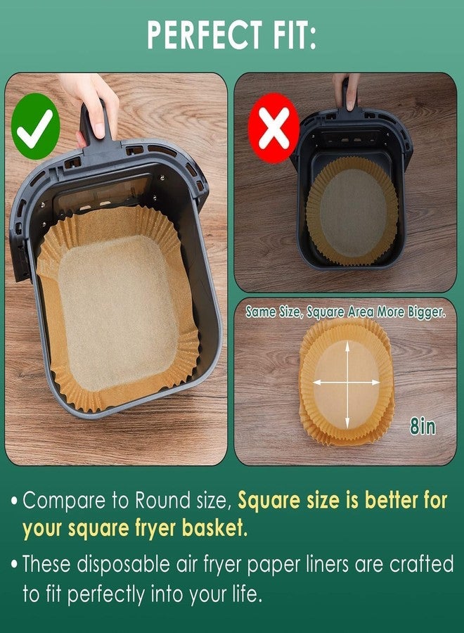 DEPOFF Air Fryer Disposable Paper Liner, 100 Pcs Non-Stick Parchment Paper Pads, Compatible with Ninja AG301 Air Fryer - Image 4
