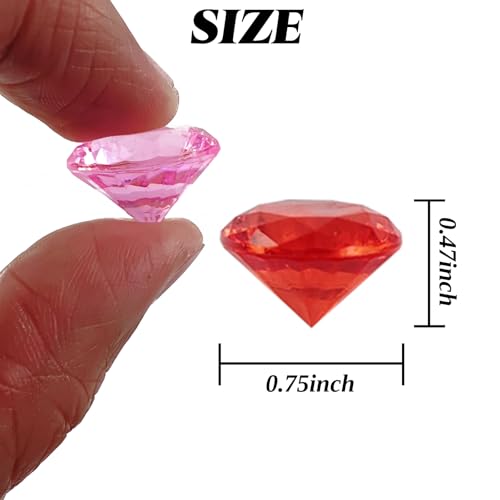ROYHOO 140PCS Pirate Treasure Gem Toys Fake Acrylic Bling Gem Diamonds Toys Colorful Beach Gems Pirate Jewels Toys for Kids Pirate Party Favors Decoration Random Color - Image 5