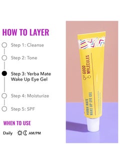 GOOD MOLECULES Good Molecules Yerba Mate Wake Up Eye Gel, Formulated to Help Revitalize and Energize the Eye Area (15ml)  - Image 4