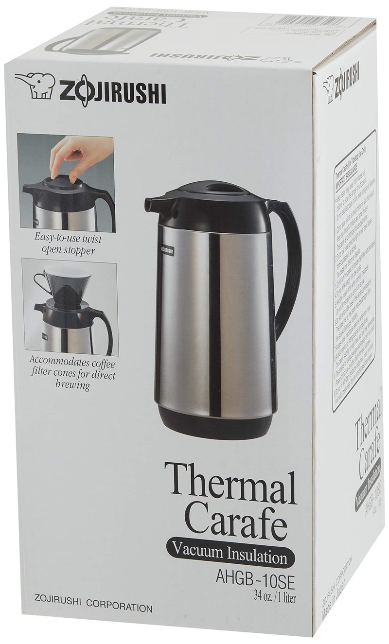 Zojirushi Thermal Serve Carafe, Made in Japan, 1.0 Liter, Polished Stainless Steel - Image 3