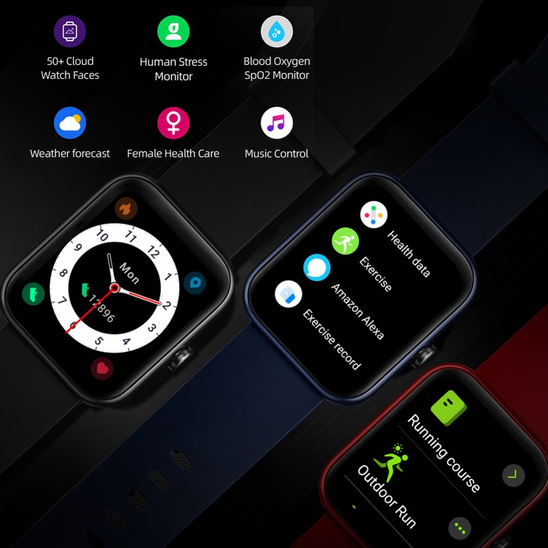Smart Watch Red 1.69-Inch TFT-LCD Screen - 14 Sports Modes Waterproof Smart Watch for Health Monitoring, Fitness Enthusiasts, Daily Use - Image 5