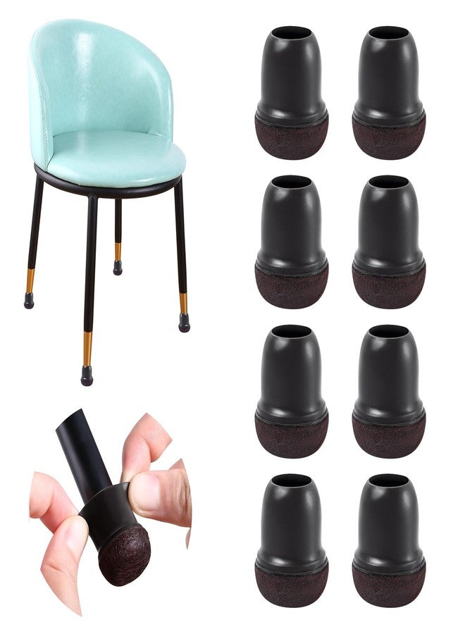 GAGUIUP Round Chair Leg Floor Protectors for Hardfloor Floors(16PCS, Black, S) - Image 1