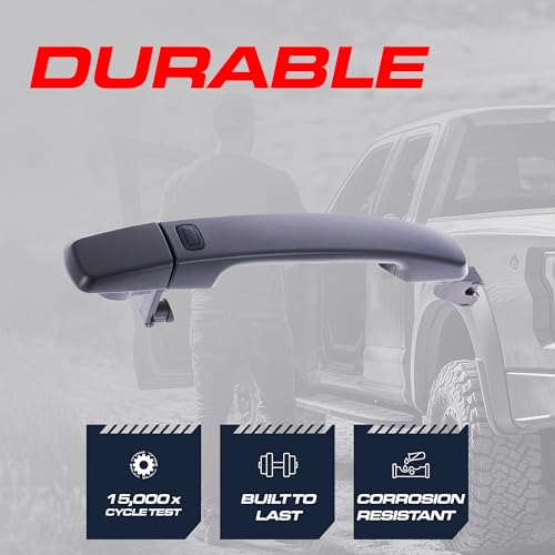Master Tailgaters Exterior Door Handle Black Primed Replacement for Nissan Altima Coupe 08-13, Altima Sedan 07-12, Altima Hybrid 07-11, Sentra 07-12 OE Part # 80606-JA59A | Front Right Passenger Side w/o Keyhole Cover - Image 3