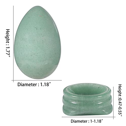 mookaitedecor Green Aventurine Crystal Egg Polished Gemstone Figurines with Stone Stand - Image 4