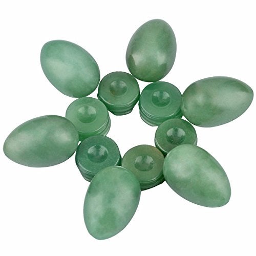 mookaitedecor Green Aventurine Crystal Egg Polished Gemstone Figurines with Stone Stand - Image 3