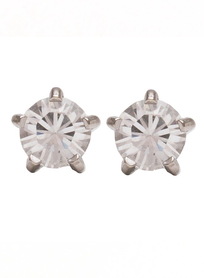 ستوديكس حلق الأذن 4ملم أبريل -جوهرة الميلاد كريستال من الفولاذ المقاوم للصدأ لا يسبب الحاسية - Image 1