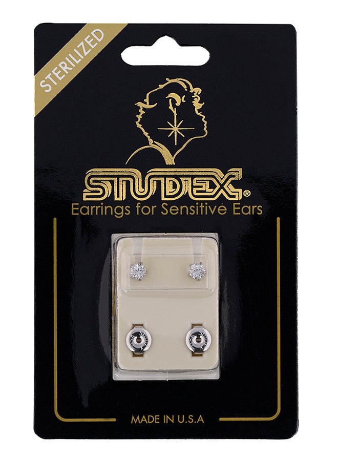 ستوديكس حلق الأذن 4ملم أبريل -جوهرة الميلاد كريستال من الفولاذ المقاوم للصدأ لا يسبب الحاسية - Image 5
