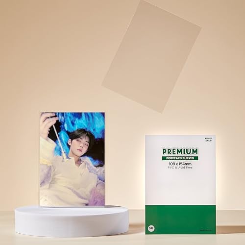 Mandu Deco Kpop Postcard Sleeves Clear Polypropylene Card Protector for Albums Postcards 4x6 inches, PVC Free and Acid Free, 50 Sleeves per Pack (109x154mm) - Image 2