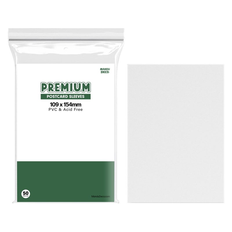 Mandu Deco Kpop Postcard Sleeves Clear Polypropylene Card Protector for Albums Postcards 4x6 inches, PVC Free and Acid Free, 50 Sleeves per Pack (109x154mm) - Image 5