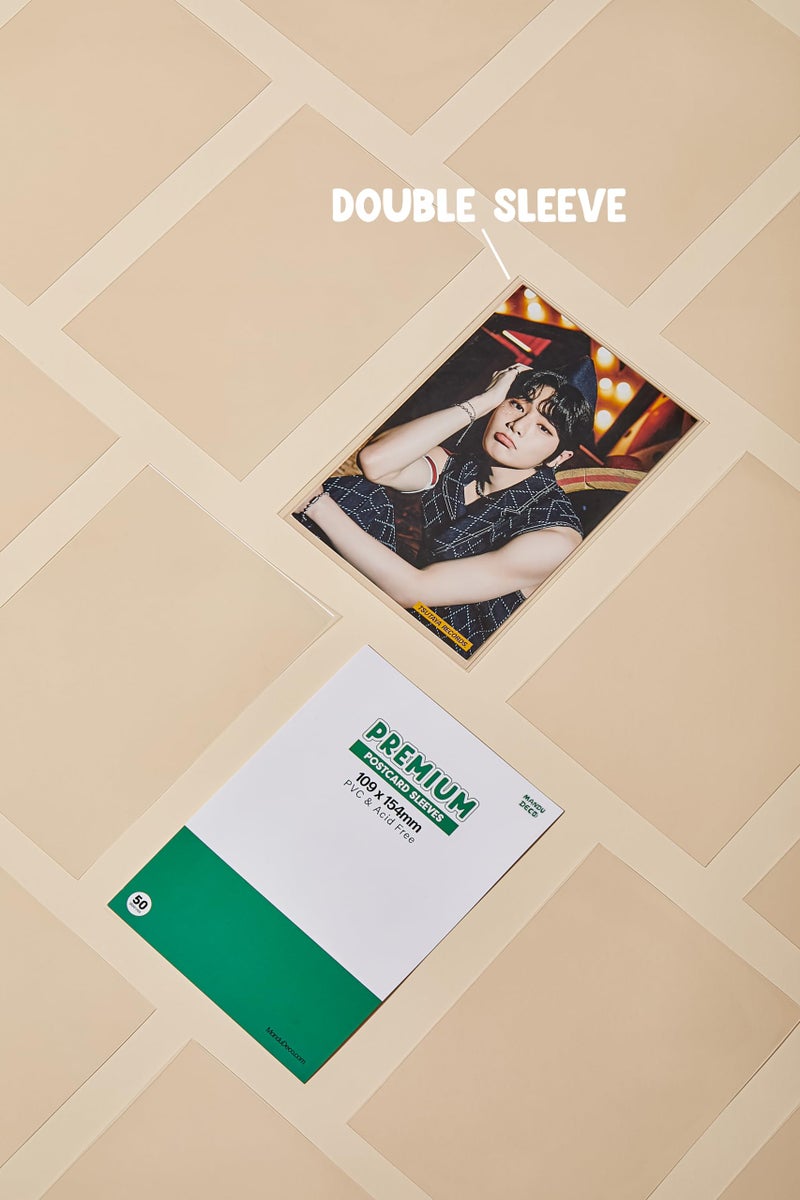 Mandu Deco Kpop Postcard Sleeves Clear Polypropylene Card Protector for Albums Postcards 4x6 inches, PVC Free and Acid Free, 50 Sleeves per Pack (109x154mm) - Image 4