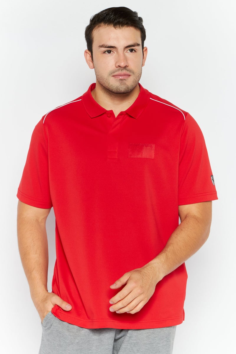 PUMA Puma x Scuderia Ferrari Men Sportswear Fit Short Sleeves Training Polo Shirt, Red  - Image 1