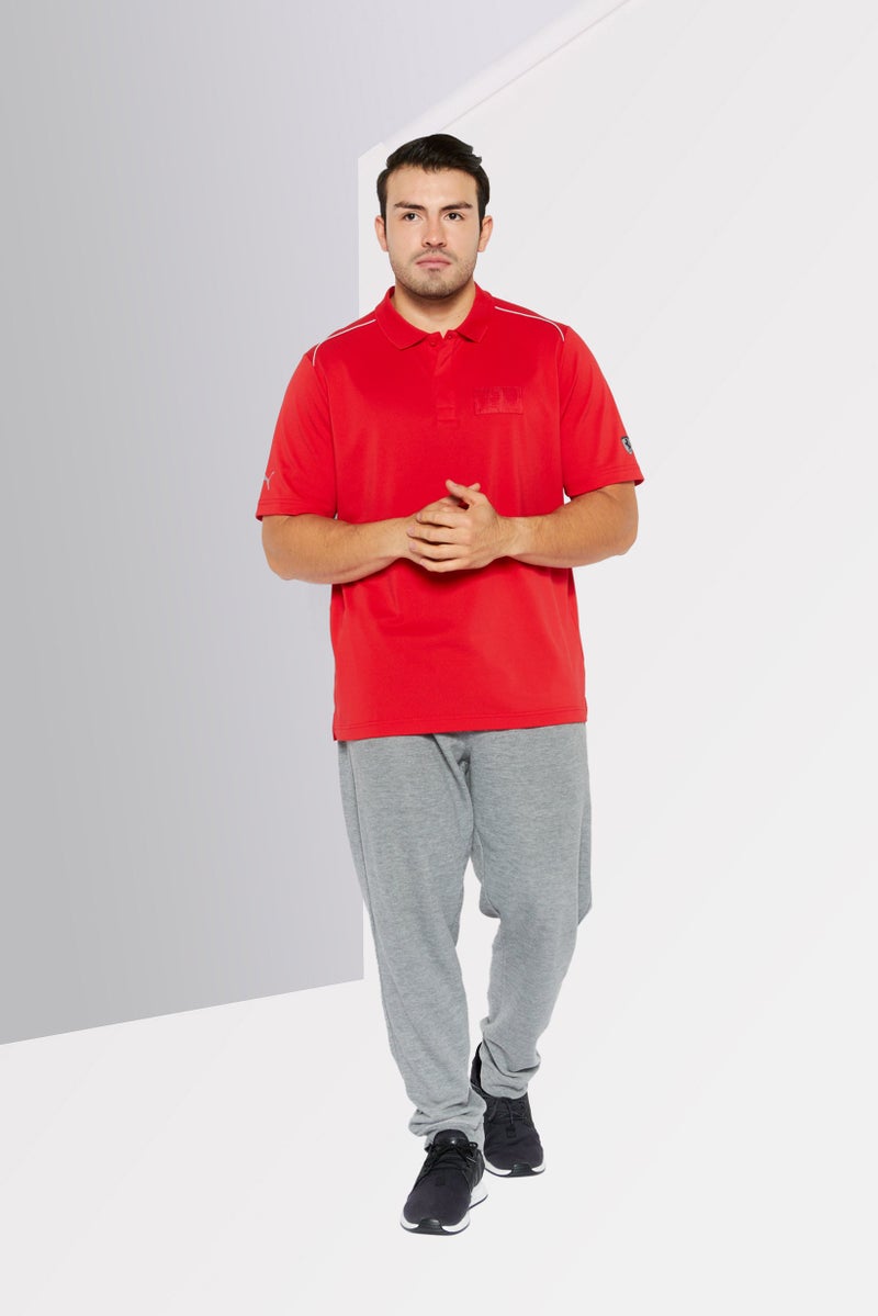 PUMA Puma x Scuderia Ferrari Men Sportswear Fit Short Sleeves Training Polo Shirt, Red  - Image 2