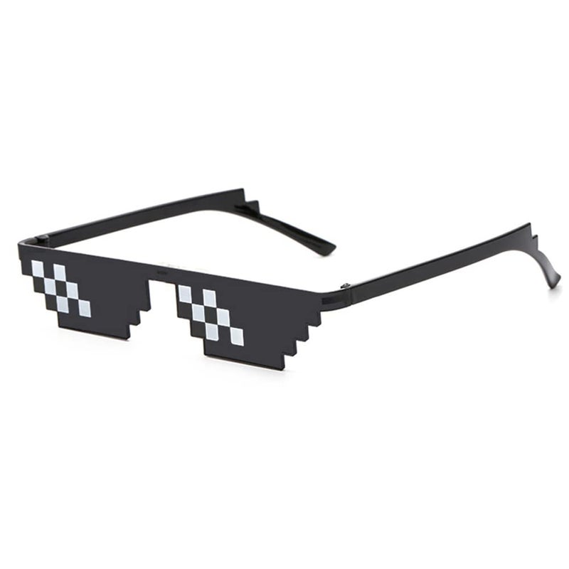 Yilistore Thug Life Sunglasses Halloween Dress Up Pixelated Mosaic GlassesParty Glasses MLG Shades Black A - Image 3