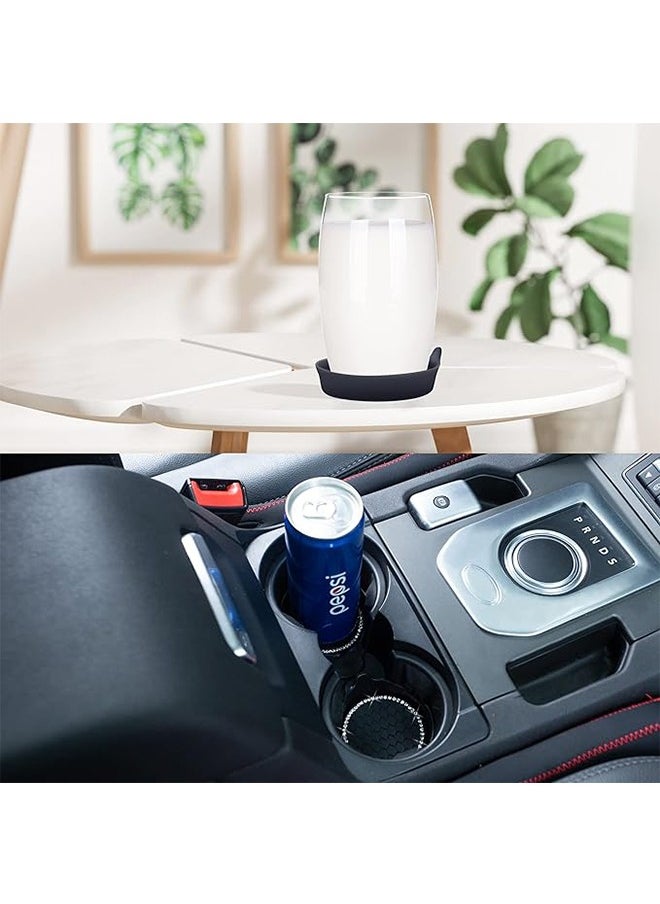 Ocean Car Cup Coaster, 2 PCS Universal Non-Slip Cup Holders Bling Crystal Rhinestone Car Interior Accessories  - Image 3