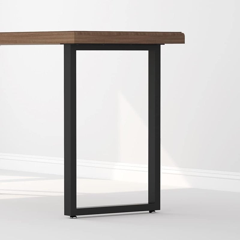 AVVIC MART Metal Black Table Legs Heavy Duty Square Iron Metal Desk Legs Set of 2 28 Height 18 Wide Furniture LegsDining Table LegsIndustrial Table LegsOnly Legs Without Board Black - Image 1