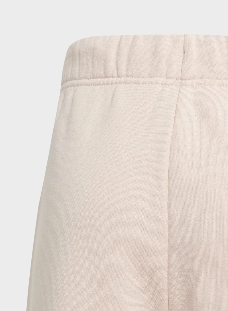 Adidas Lounge Cotton Fleece Wide-Leg Joggers