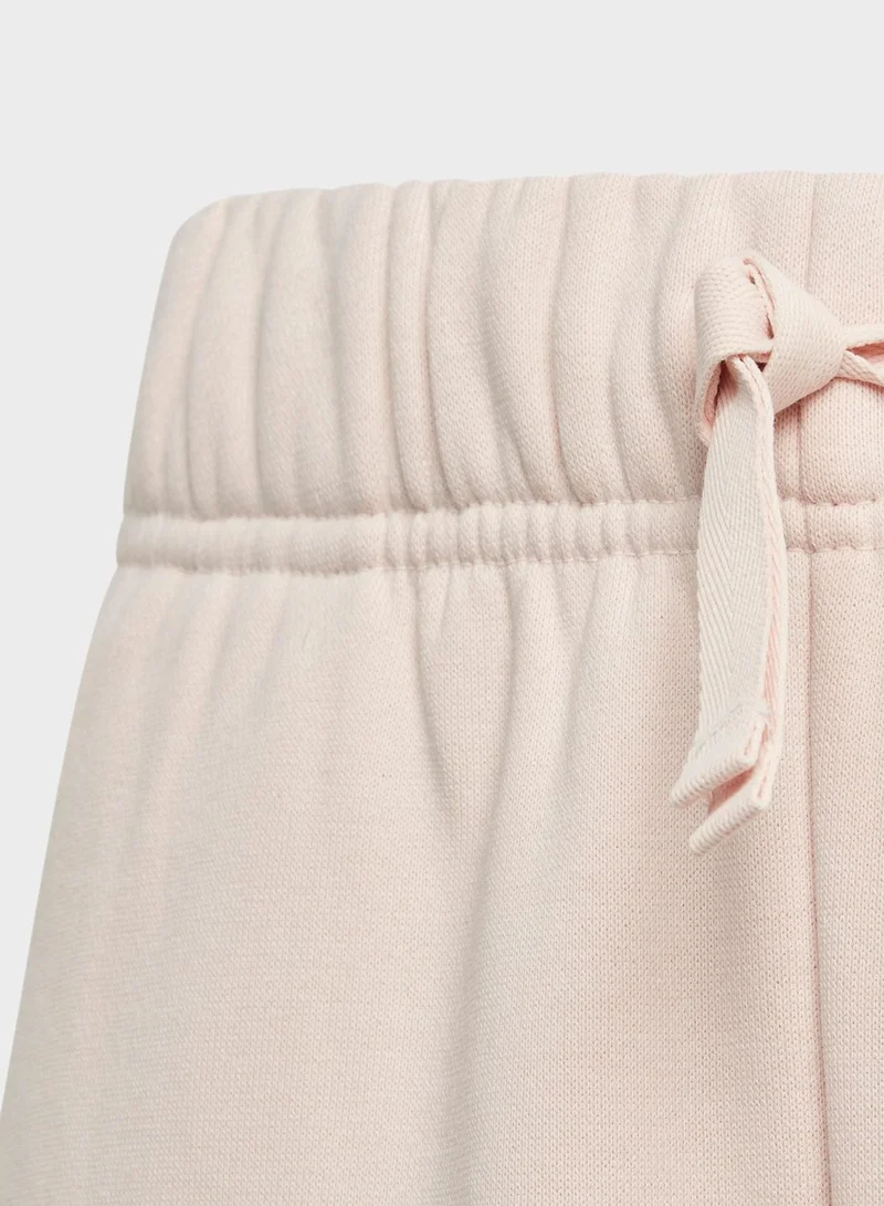 Adidas Lounge Cotton Fleece Wide-Leg Joggers