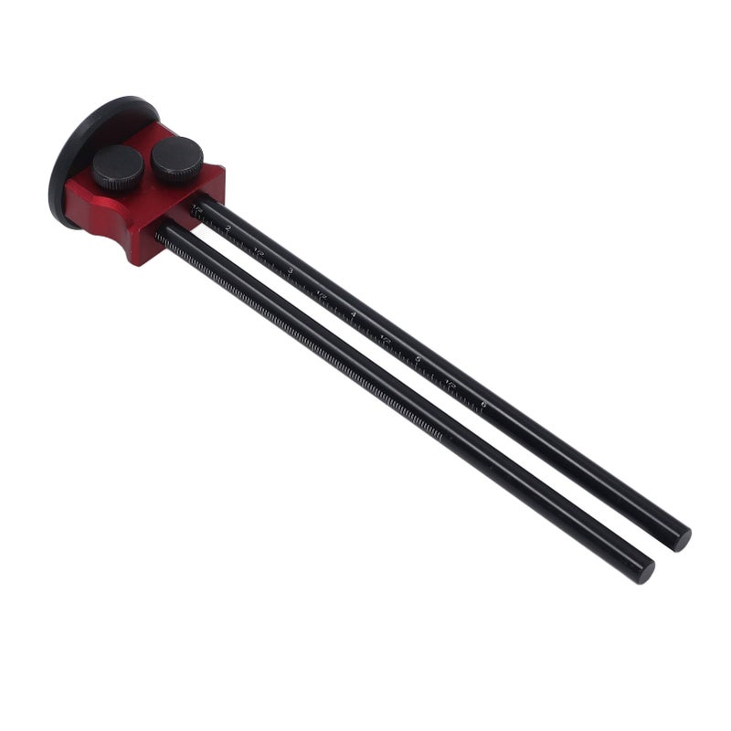 Woodworking Marking Gauge Aluminum Alloy Metric Inch Scale Double Head Scriber Ruler - Image 5