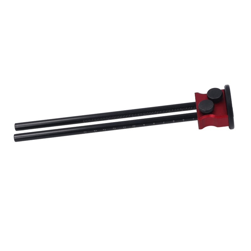 Woodworking Marking Gauge Aluminum Alloy Metric Inch Scale Double Head Scriber Ruler - Image 3