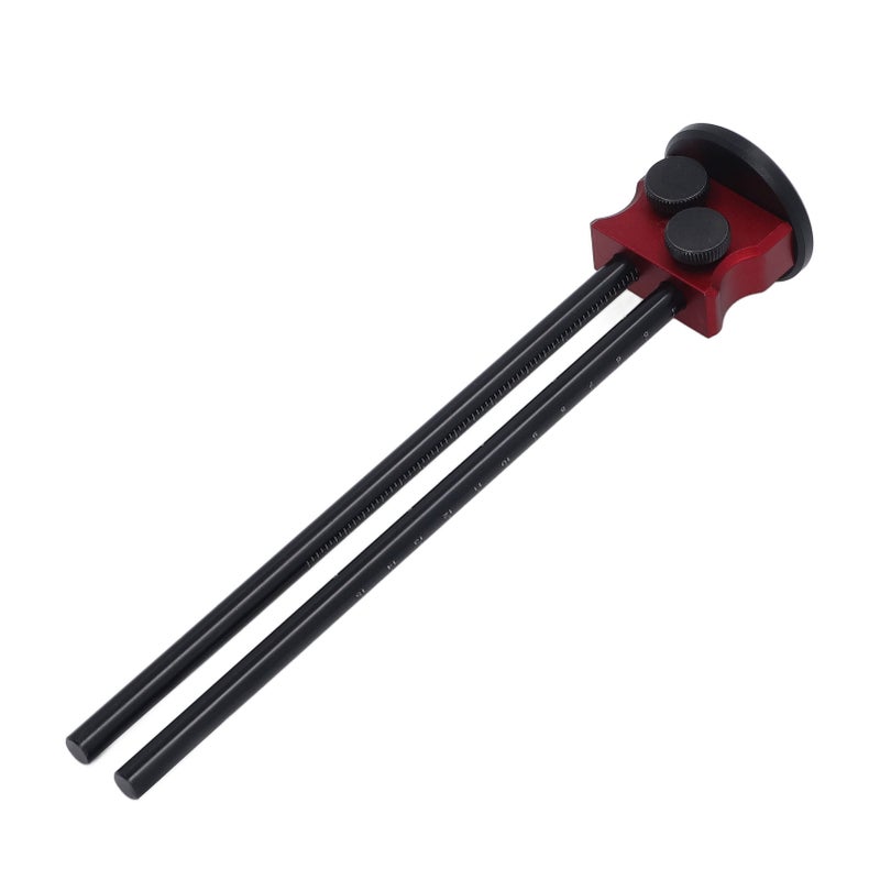 Woodworking Marking Gauge Aluminum Alloy Metric Inch Scale Double Head Scriber Ruler - Image 4
