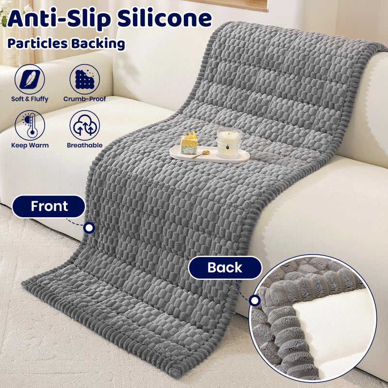 Royhom Couch Cover for Dogs Washable, Soft Thick Pet Couch Covers for Sofa, Pawcart Couch Protector Pet Friendly, Furniture Covers Dog Mat for Couches and Sofas (Grey, 27.6 x 47.2 Inch) - Image 5