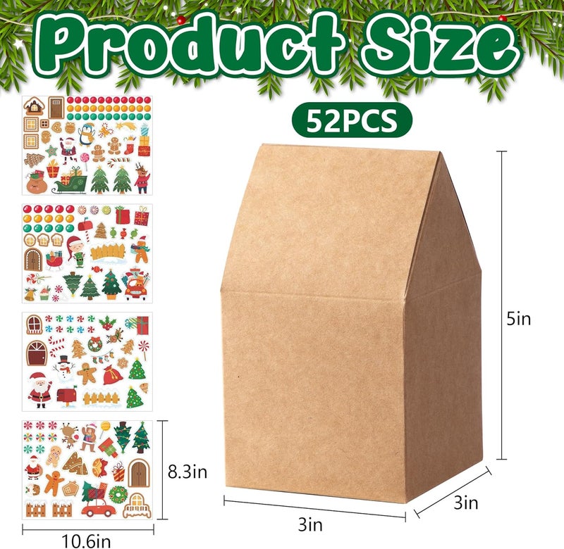 Wehhbtye Christmas Gingerbread House Cardboard Kit - Image 2