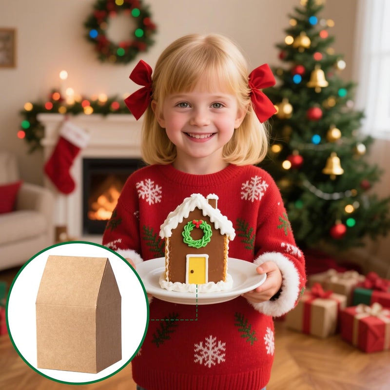 Wehhbtye Christmas Gingerbread House Cardboard Kit - Image 4