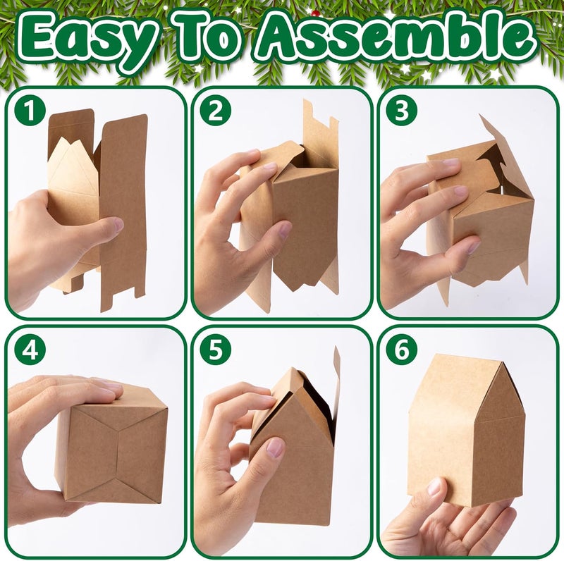 Wehhbtye Christmas Gingerbread House Cardboard Kit - Image 3