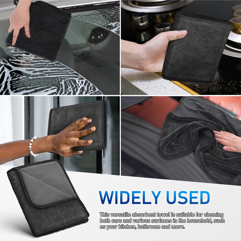ABOOFAN Car Drying Towel Extra Large 50x80cm Microfiber Detailing Cloth Super Absorbent Window Cleaning Cloth for Car Exterior Care - Image 3