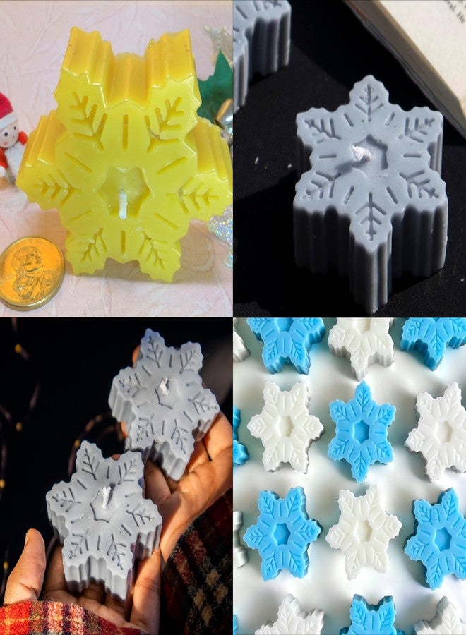 MoldBerry Silicone Snowflake Candle Mold | Christmas Candle Mould | Candle Making, Home Décor, Festival, Party, Gifting Multipurpose Mold for Chocolate Pudding Treat Ice Soap Decoratives - Pack Of 1 - Image 2