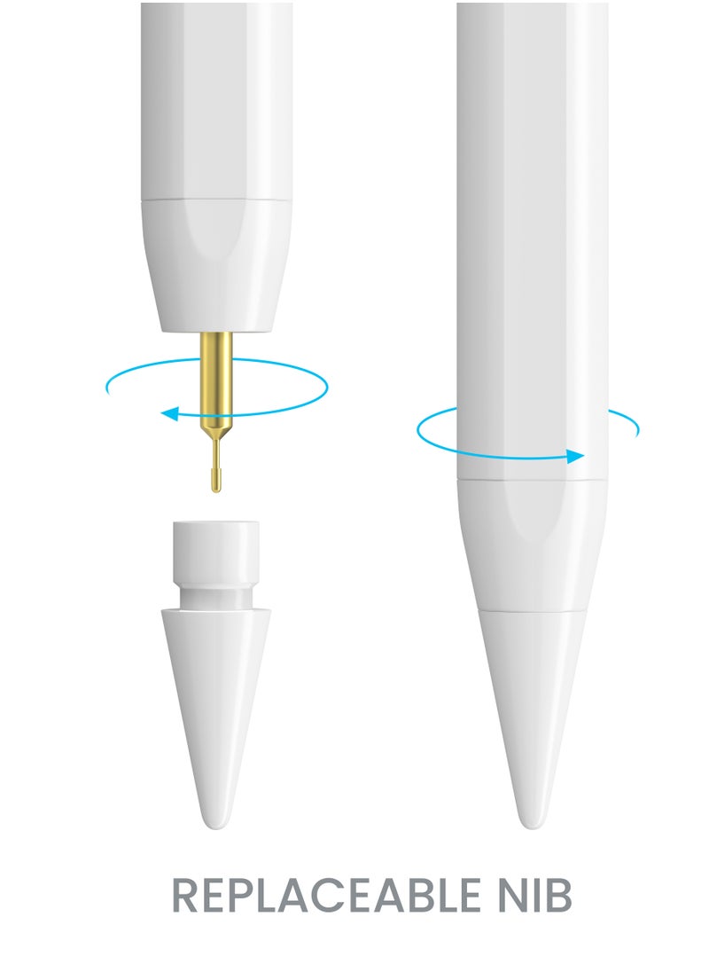 قلم ايباد ستايلس إلكتروني رقمي نشط ذكي بميزة شحن سريع و رفض راحة اليد لجهاز أبل ايباد 2018 وما بعد أبيض - pzsku/ZA4169238F8E43F3203D0Z/45/1741662436/9939f250-3643-494e-a4e3-16a86b909627