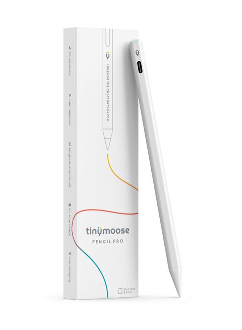 Active Digital Stylus Pen Pencil Pro 2nd generation iPad Pen with Fast Charging & Palm Rejection For Apple iPad 2018 and Later White