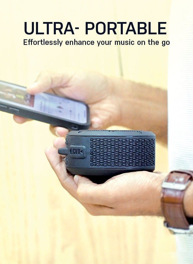 Seeken SEEKEN Bluetooth Portable Speaker IPX7 - Black | Water Resistant | 10-Hour Playtime | Wireless Stereo Pairing | Lightweight for Outdoor Parties & Camping | Premium Design | High-Quality.  - Image 2