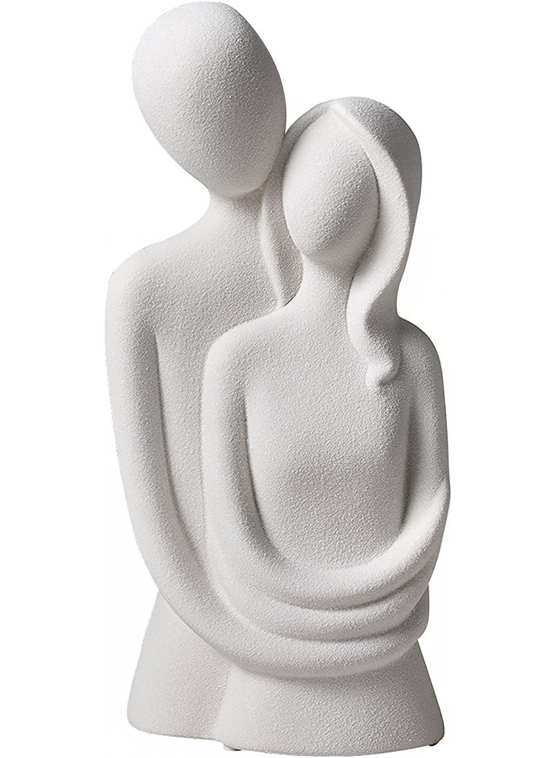 ALMiHomi Couple Hugging Resin Statue – Modern Love Sculpture Decorative Figurine – Romantic Embracing Lovers Ornament – Home Decor & Wedding, Anniversary, Valentine’s Gift - Image 5