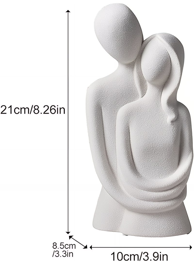 ALMiHomi Couple Hugging Resin Statue – Modern Love Sculpture Decorative Figurine – Romantic Embracing Lovers Ornament – Home Decor & Wedding, Anniversary, Valentine’s Gift - Image 4