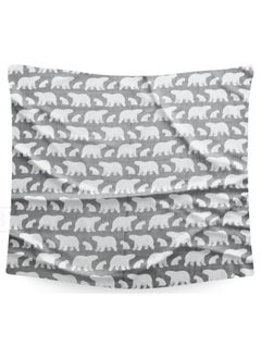 BEMBIKA Bamboo Muslin Swaddle Wrap Baby 120X110 Cm Stroller Blanket Receiving Blanket For Newborn (Polar Bear)  - Image 1