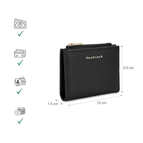 Fastrack Women's Two-Fold Wallet | Multiple Card Slots, Cash Slots, Zip Coin Pocket | Compact & Organized | 6 Months Warranty - Image 4