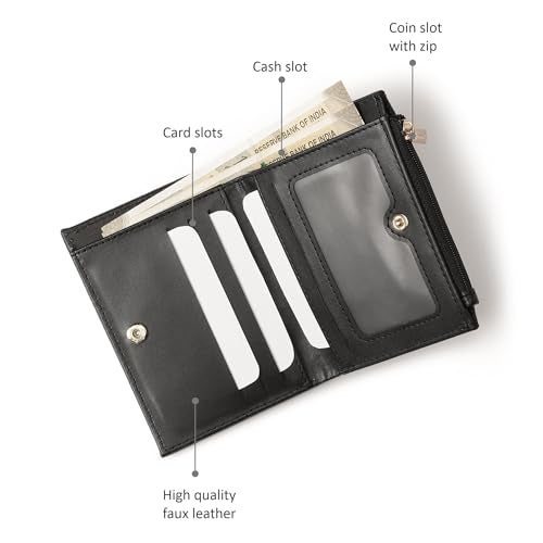 Fastrack Women's Two-Fold Wallet | Multiple Card Slots, Cash Slots, Zip Coin Pocket | Compact & Organized | 6 Months Warranty - Image 3