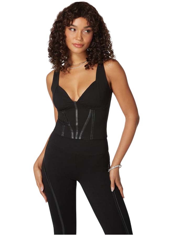 bebe Pdr Combo Vegan Leather Corset - Image 1