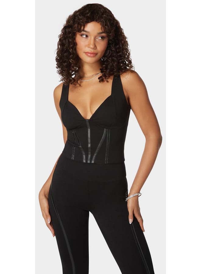 bebe Pdr Combo Vegan Leather Corset - Image 2