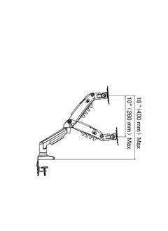 NB NORTH BAYOU 17-30 Inch Adjustable Monitor Arm with Gas Spring for Desk or Desktop Mount, LED TV Mount, Swivel, Tilt, Full Motion - F80  - Image 2