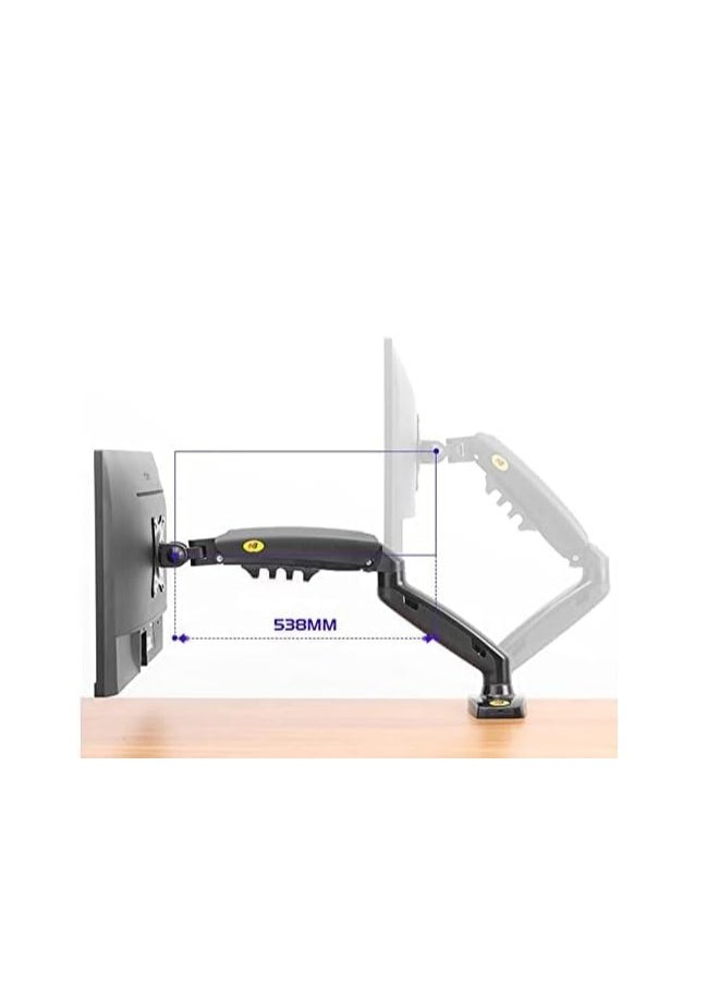 NB NORTH BAYOU - 17-30 Inch Adjustable Monitor Arm with Gas Spring for Desk or Desktop Mount, LED TV Mount, Swivel, Tilt, Full Motion - F80 - Image 1