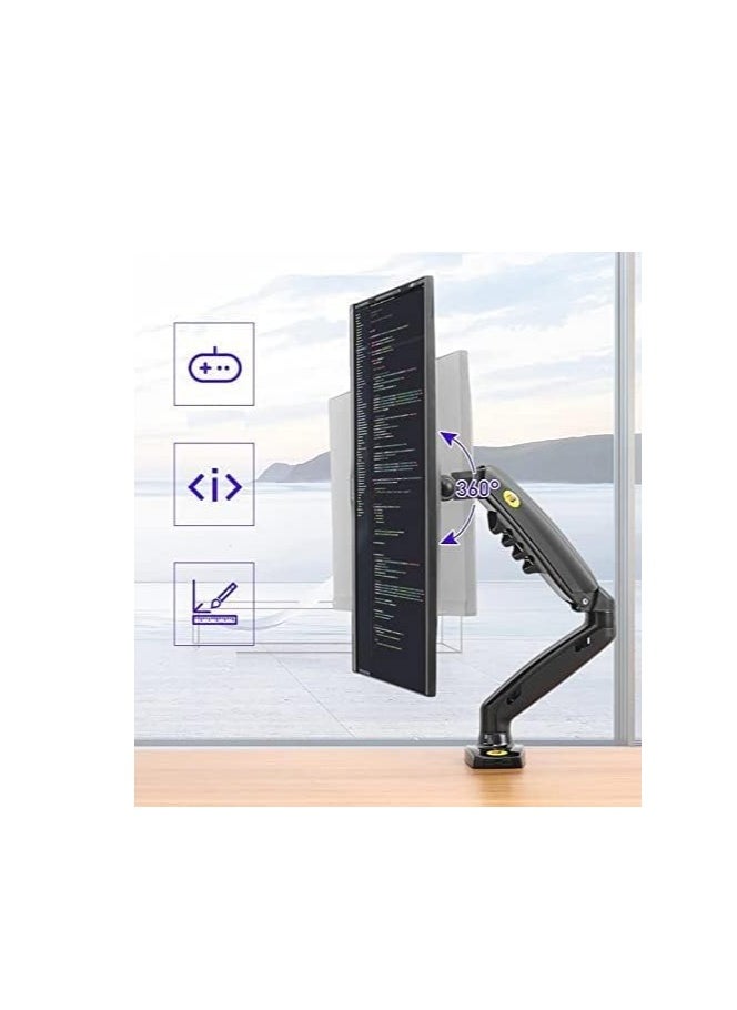 NB NORTH BAYOU - 17-30 Inch Adjustable Monitor Arm with Gas Spring for Desk or Desktop Mount, LED TV Mount, Swivel, Tilt, Full Motion - F80 - Image 1