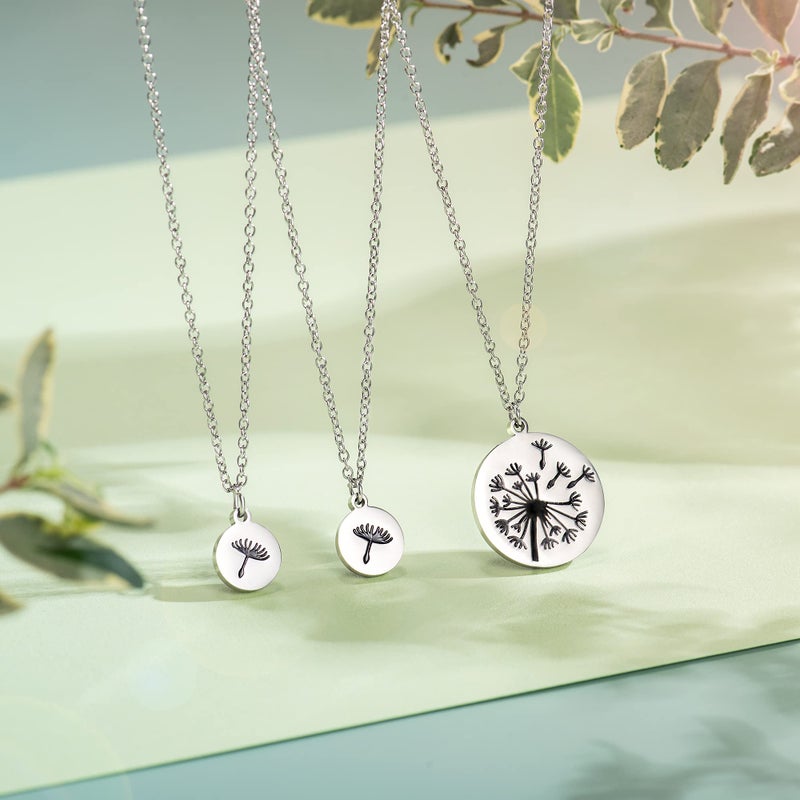 Shonyin Back To School Gifts Mother Daughter Necklace Set For 3 Matching Dandelion Mommy And Me Jewelry Mothers Day Birthday Gift For Mom Daughter - Image 3