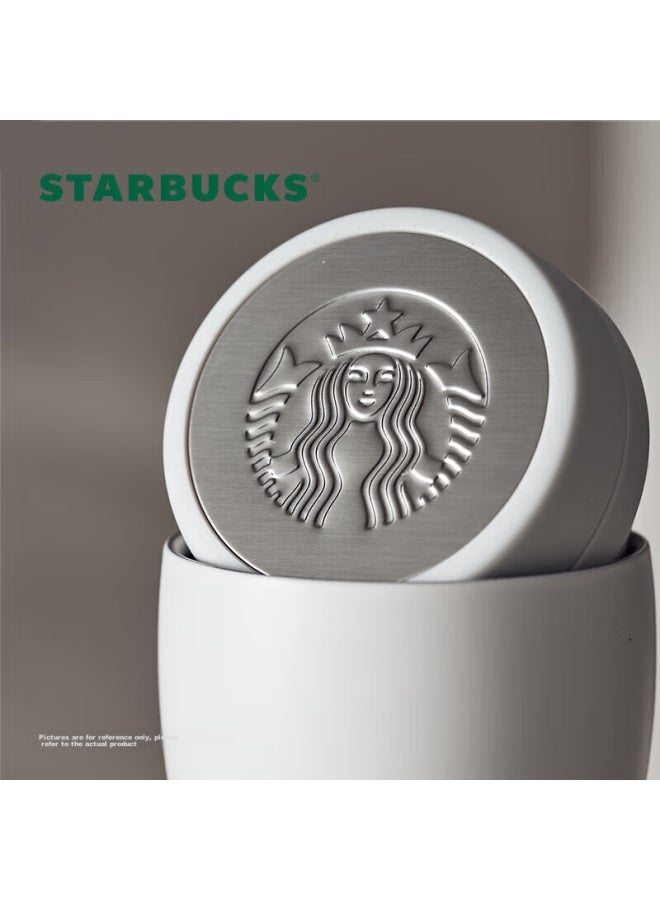 Starbucks كوب ستاربكس الأبيض الدافئ الكلاسيكي المعزول، 384 مل، كوب سيارة من الفولاذ المقاوم للصدأ، كوب قهوة، مُنقّي شاي، كوب ماء، هدية عيد ميلاد - Image 2