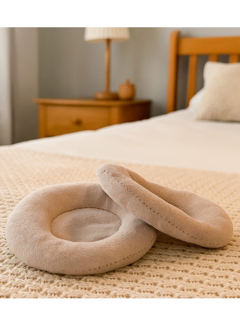 Baby Newborn Photography Posing Pillow Nursing Sleeping Pillow Anti-Startle Toddler Boys and Girls Comfortable Lightweight Shaping Pillows for Kids Infants Superhigh Quality 2-Piece Flannel Baby Round Shape Pillow DIY Newborn Professional Photography Props Photography Auxiliary Props Baby Pillow Props 14 CM &10 CM - Image 1
