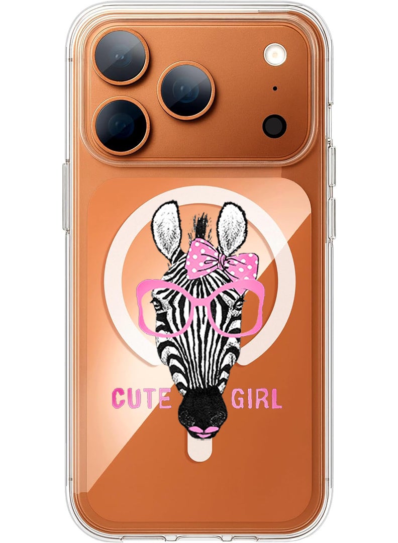 Theodor Magnetic Case for Apple iPhone 17 Pro Max Compatible with MagSafe Wireless Charging, Shockproof Phone Bumper Cover - cute psycho - White - Image 1