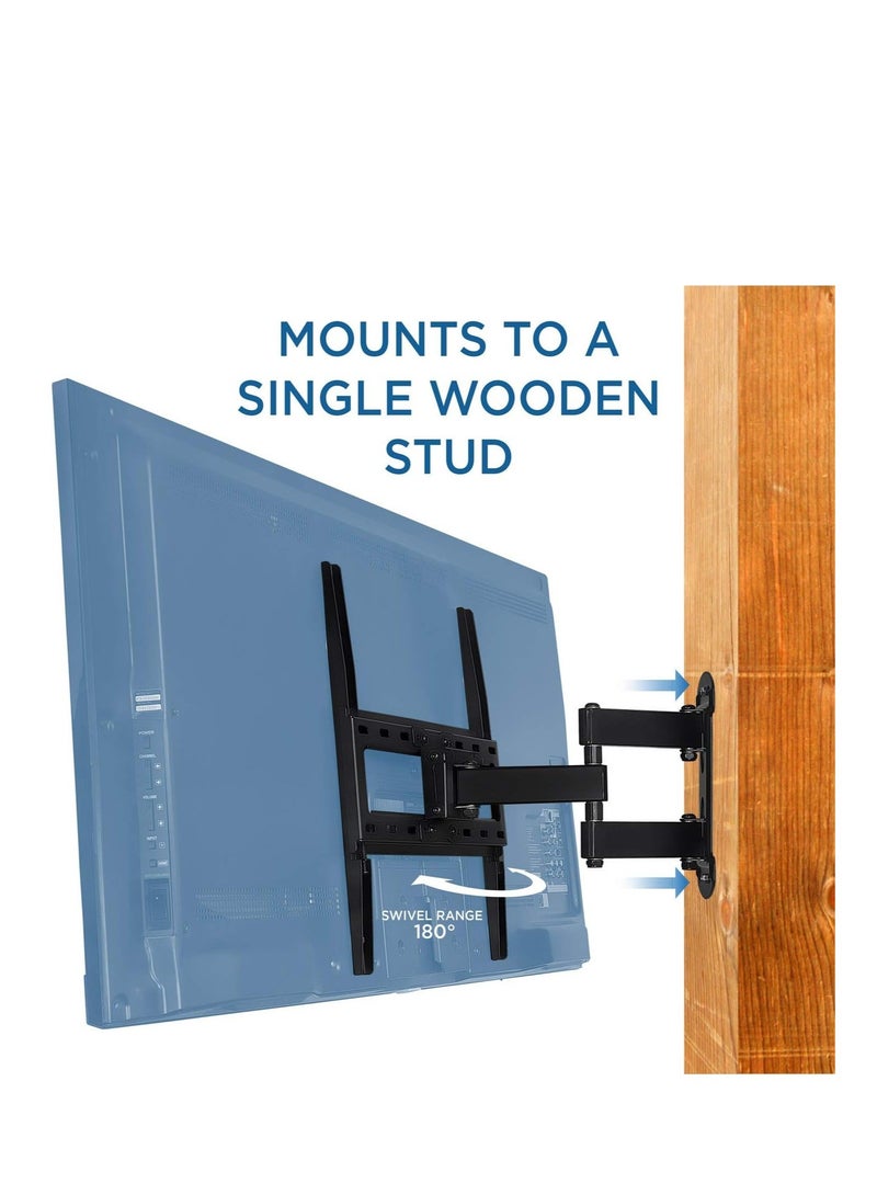 ELTRAZONE Enhance Your TV Setup with the Mount-It! Full Motion Corner TV Wall Mount Bracket: Perfect for VESA 400 x 400 TVs, Extendable Arm for Articulation, Swivel, Tilt - Ideal for 32-50 Inch TVs, Supports up  - Image 1