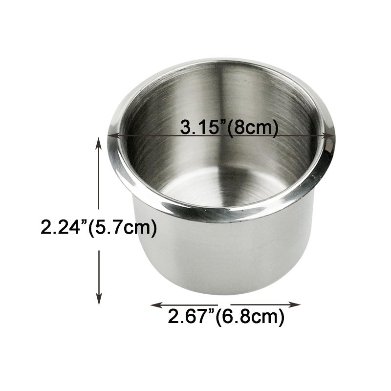 Yuanhe Game Table Cup Holder Insert - 10 Pack Stainless Steel Small Drop-in Drink Cup Holder, Poker Table Cup Holders for Casino Table, Game Table, Sofa, Boats, Bench, Work Desk, RV Cars & Trucks - Image 4